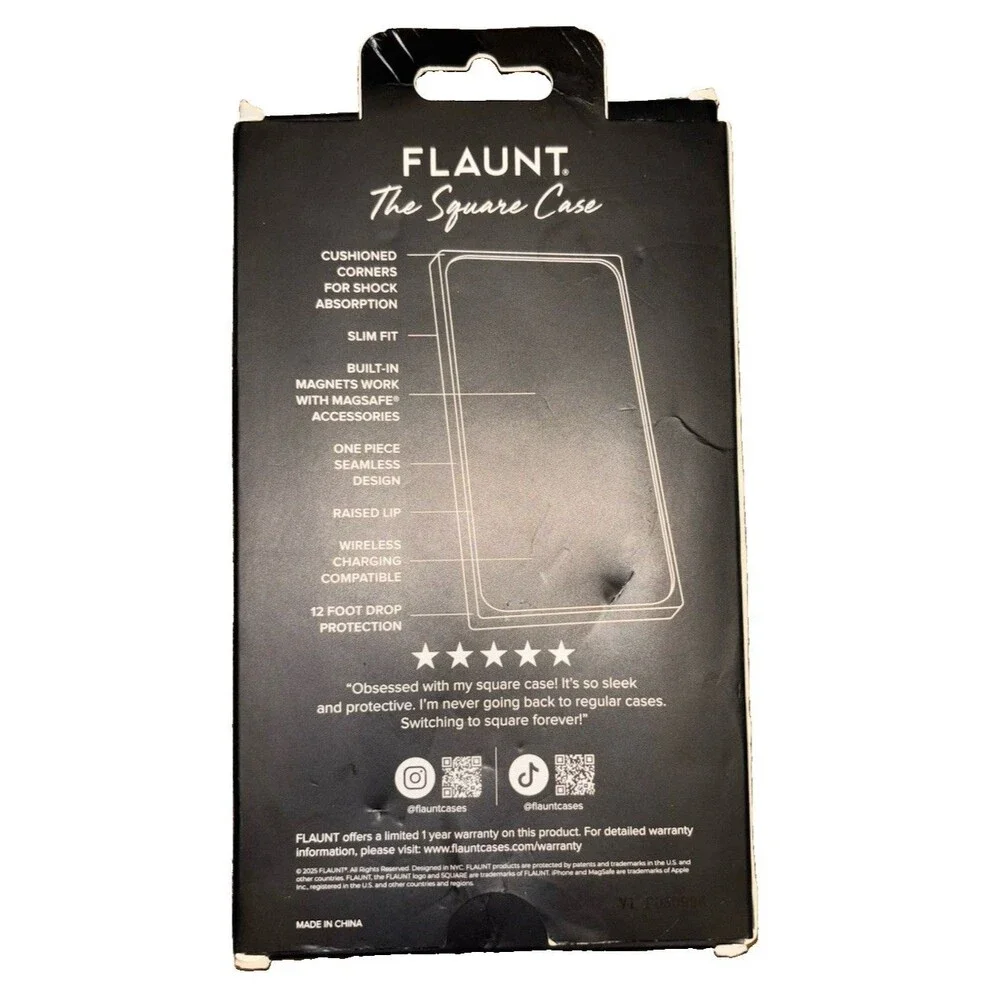 NEW Flaunt Square Case With MagSafe For Apple iPhone 17 Pro Abalone Shell